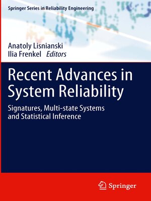 cover image of Recent Advances in System Reliability